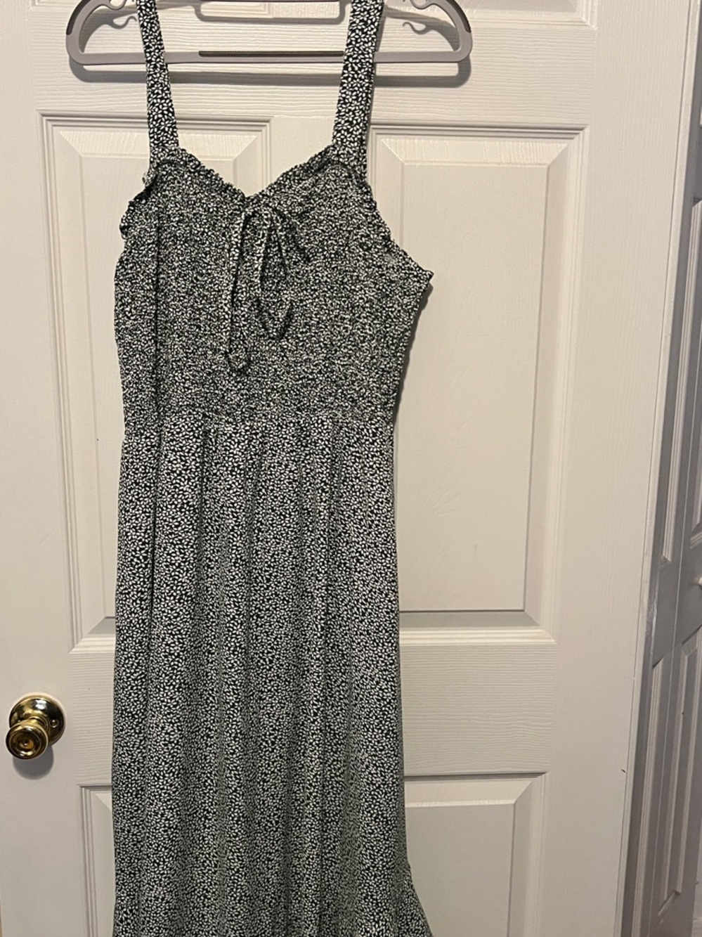 Grace Karin Green and White Ditsy Floral Maxi Dress 2X